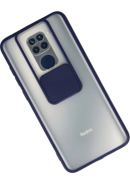 Xiaomi Redmi Note 9 Kılıf Palm Buzlu Kamera Sürgülü Silikon - Lacivert fiyatları