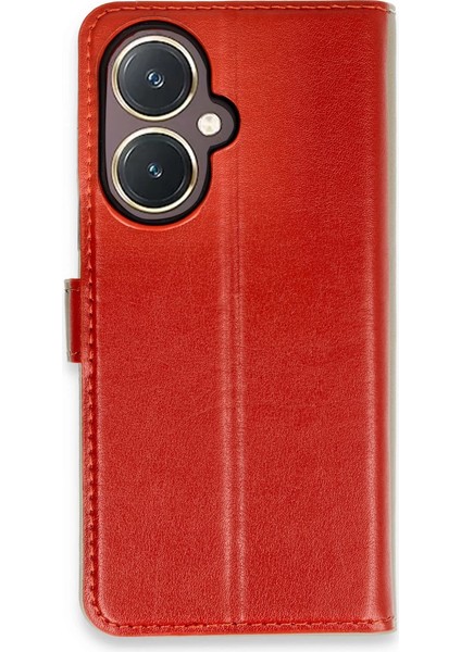 Vivo Y27 Kılıf Trend S Plus Kapaklı Kılıf - Kırmızı