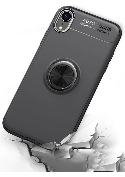 Iphone Xr Kılıf Range Yüzüklü Silikon - Kırmızı