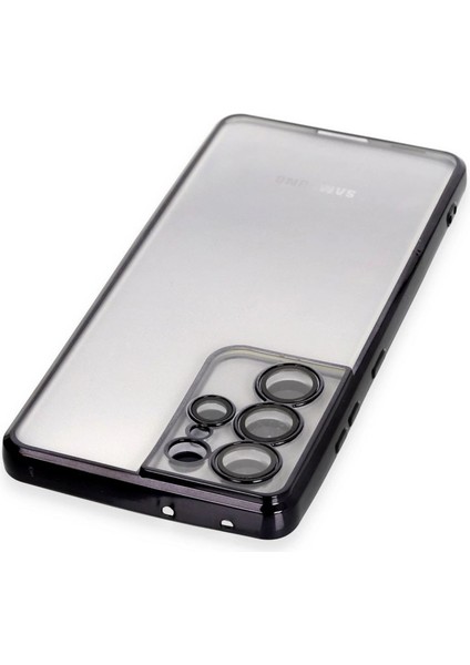 Samsung Galaxy S21 Ultra Kılıf Razer Lensli Silikon - Siyah modelleri