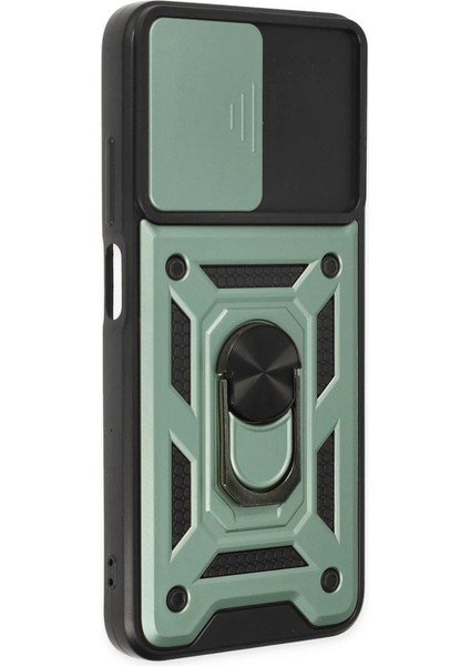 Xiaomi Poco M5 Kılıf Pars Lens Yüzüklü Silikon - Yeşil fiyatları