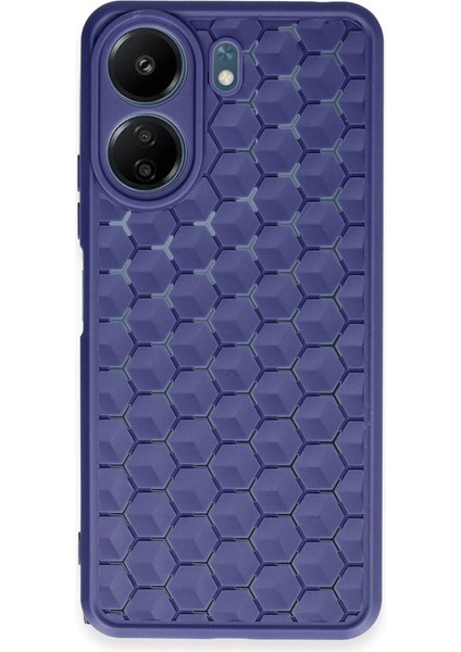 Xiaomi Redmi 13C Kılıf Petek Silikon Kapak - Lacivert