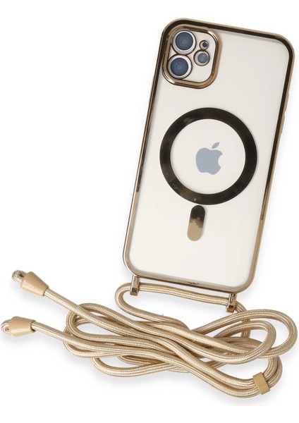Iphone 11 Kılıf Divo Lazer Askılı Magsafe Kapak - Gold modelleri