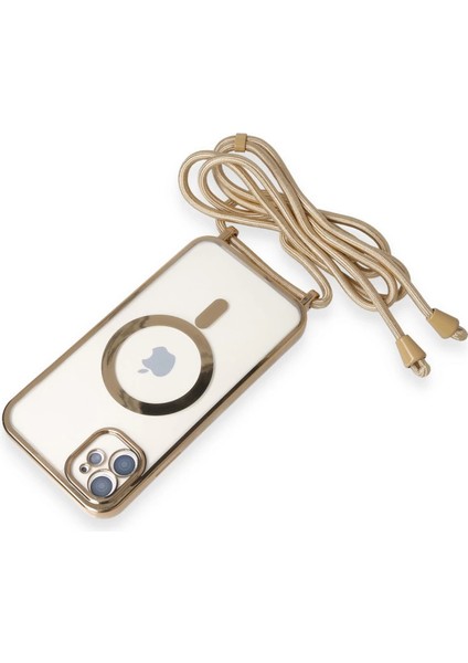 Iphone 11 Kılıf Divo Lazer Askılı Magsafe Kapak - Gold indirimleri