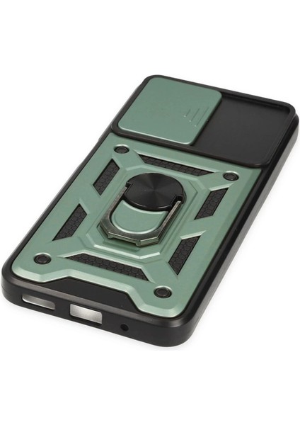 Xiaomi Poco M5 Kılıf Pars Lens Yüzüklü Silikon - Yeşil indirimleri