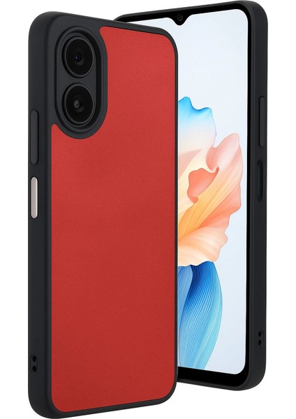 Oppo A38 Kılıf Aras Deri Kapak - Kırmızı