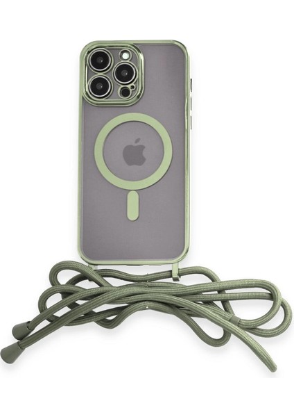 Iphone 13 Pro Kılıf Divo Lazer Askılı Magsafe Kapak - Koyu Yeşil