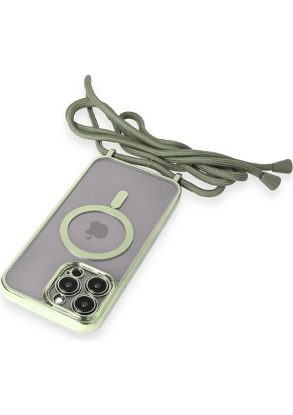 Iphone 13 Pro Kılıf Divo Lazer Askılı Magsafe Kapak - Koyu Yeşil indirimleri