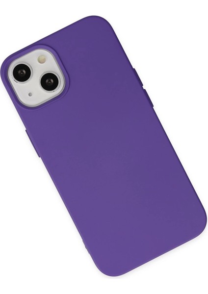 Iphone 14 Plus Kılıf Nano Içi Kadife Silikon - Mor modelleri