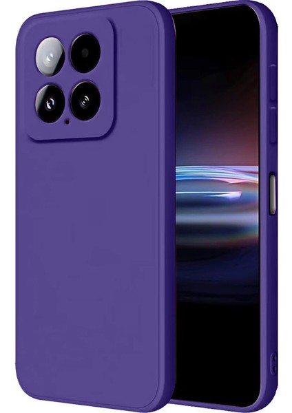 Xiaomi Mi 14T Pro Kılıf Nano Içi Kadife Silikon - Mor
