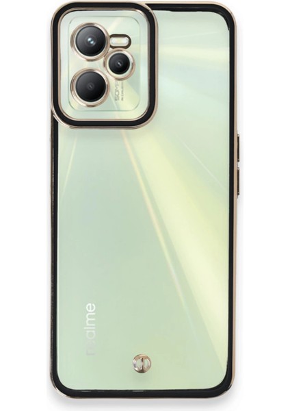 Realme C35 Kılıf Liva Lens Silikon - Siyah