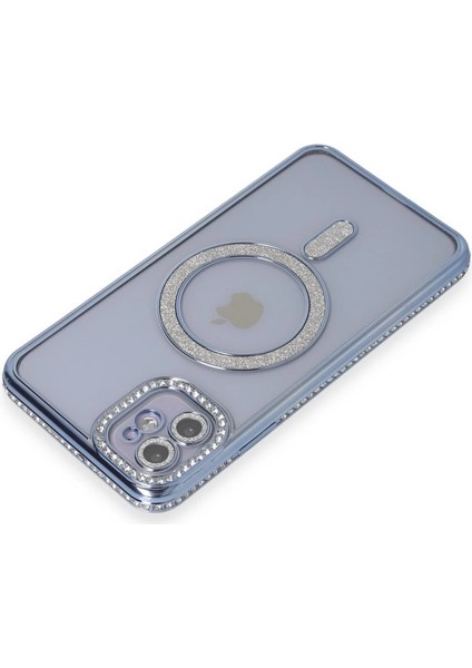 Iphone 11 Kılıf Joke Simli Magneticsafe Kılıf - Mavi fiyatları