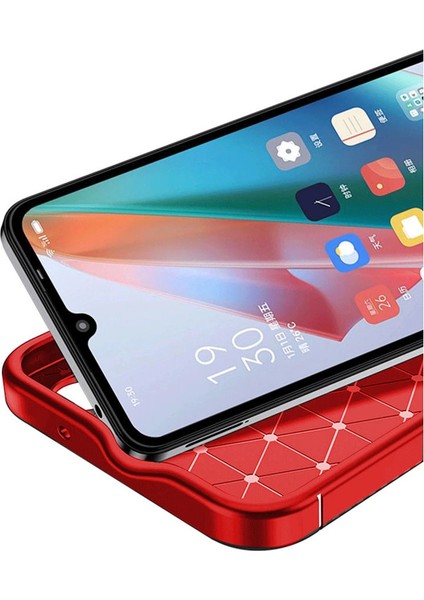Samsung Galaxy A06 Kılıf Auto Focus Karbon Kapak - Kırmızı modelleri