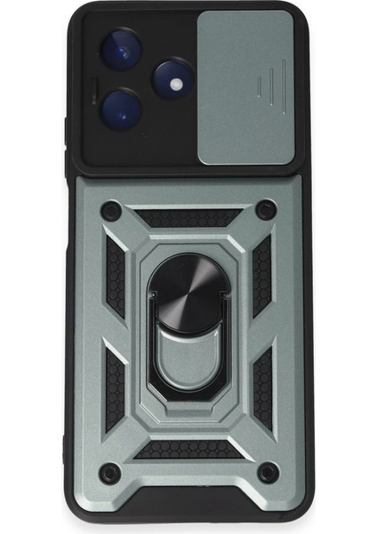 Realme C53 Kılıf Pars Lens Yüzüklü Silikon - Yeşil