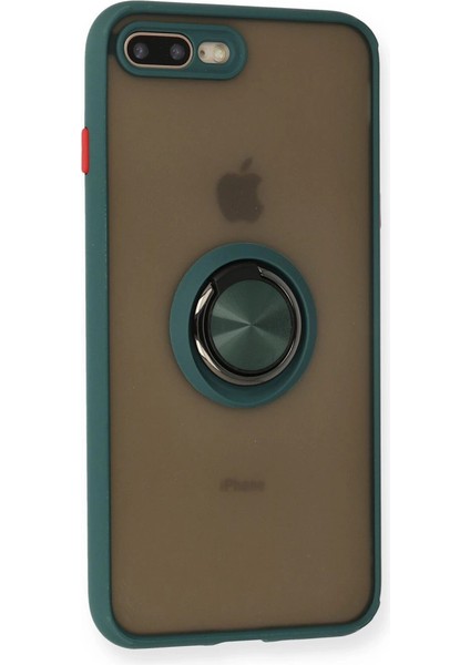 Iphone 7 Plus Kılıf Montreal Yüzüklü Silikon Kapak - Yeşil fiyatları
