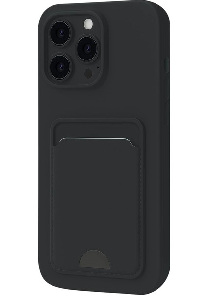 Iphone 16 Pro Max Kılıf Kelvin Kartvizitli Silikon - Siyah