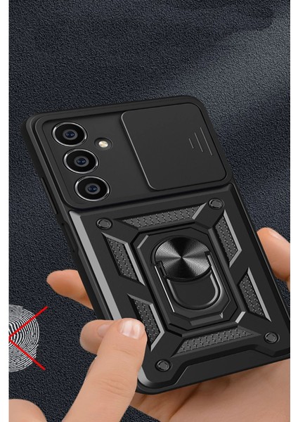 Samsung Galaxy A05 Kılıf Pars Lens Yüzüklü Silikon - Gümüş modelleri