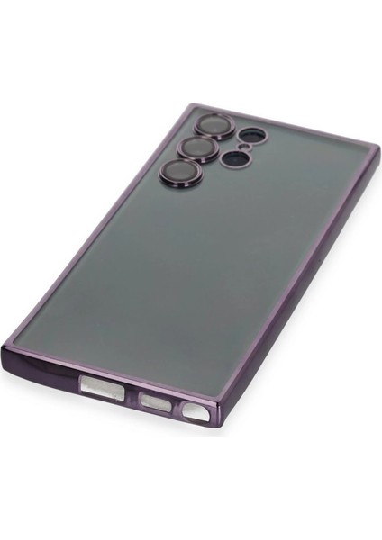 Samsung Galaxy S22 Ultra Kılıf Razer Lensli Silikon - Mor modelleri