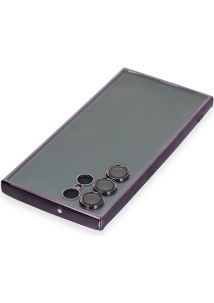 Samsung Galaxy S22 Ultra Kılıf Razer Lensli Silikon - Mor fırsatları