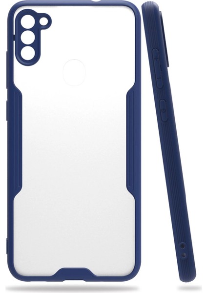 Samsung Galaxy A11 Kılıf Platin Silikon - Lacivert