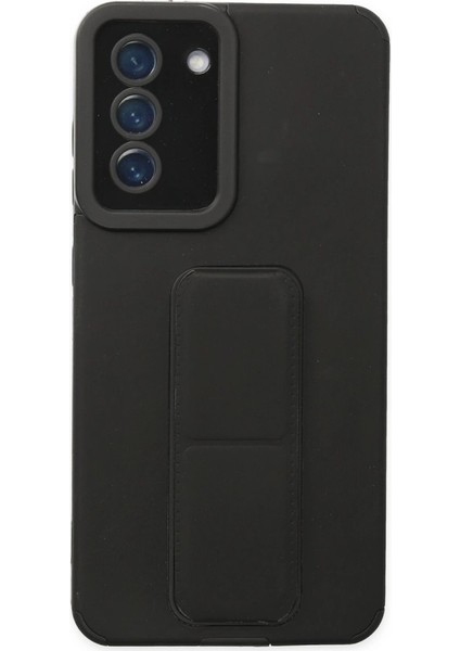 Samsung Galaxy S21 Fe Kılıf Mega Standlı Silikon - Siyah