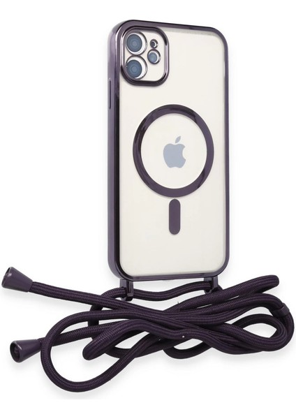 Iphone 11 Kılıf Divo Lazer Askılı Magsafe Kapak - Derin Mor fiyatları