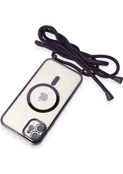Iphone 11 Kılıf Divo Lazer Askılı Magsafe Kapak - Derin Mor indirimleri