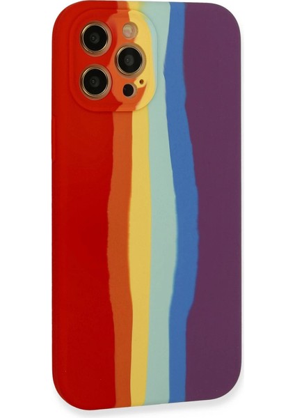 Iphone 12 Pro Kılıf Ebruli Lansman Silikon - Kırmızı-Mor modelleri