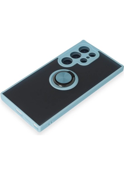 Samsung Galaxy S24 Ultra Kılıf Montreal Yüzüklü Silikon Kapak - Buz Mavi fırsatları