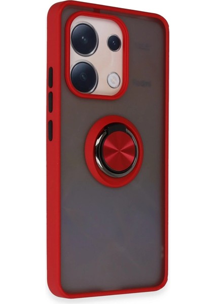 Xiaomi Redmi Note 13 4g Kılıf Montreal Yüzüklü Silikon Kapak - Kırmızı fiyatları