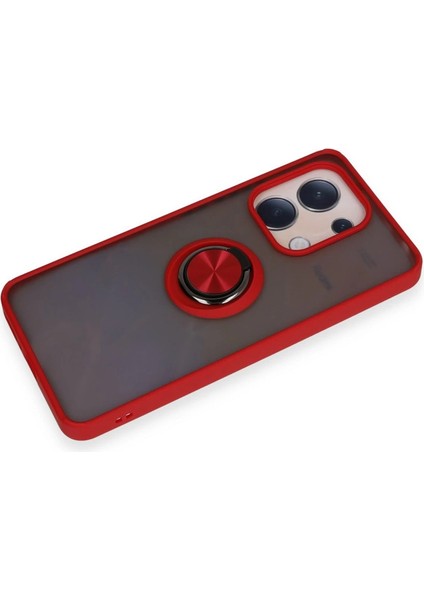 Xiaomi Redmi Note 13 4g Kılıf Montreal Yüzüklü Silikon Kapak - Kırmızı fırsatları