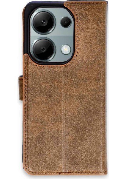 Xiaomi Redmi Note 13 Pro 4g Kılıf Trend S Plus Kapaklı Kılıf - Taba