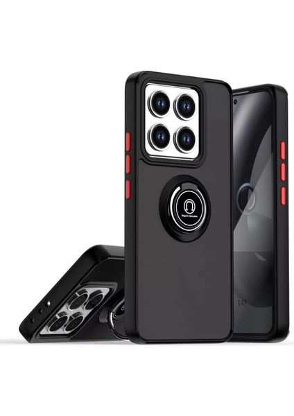 Xiaomi Mi 15 Pro Kılıf Montreal Yüzüklü Silikon Kapak - Siyah