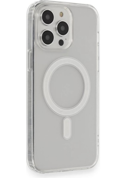 Iphone 13 Pro Max Kılıf Matte Şeffaf Magneticsafe - Şeffaf