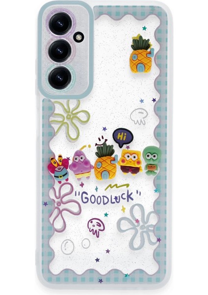 Samsung Galaxy A05S Kılıf Sweet Desenli Silikon Kapak - Açık Mavi
