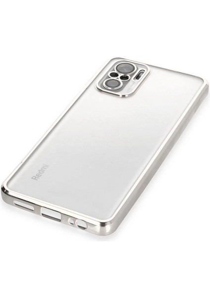 Xiaomi Redmi Note 10 Kılıf Razer Lensli Silikon - Gümüş fırsatları