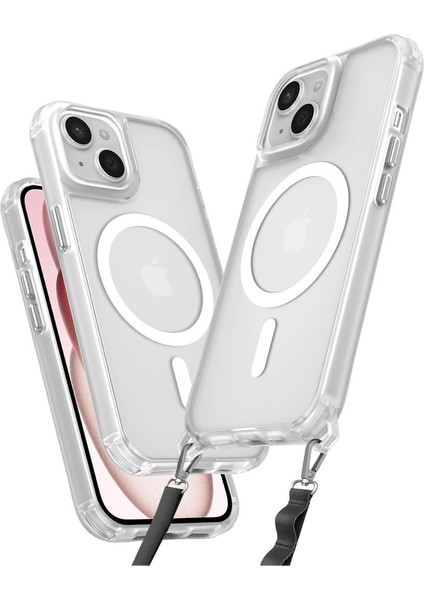 Iphone 15 Kılıf Enka Magsafe Silikon Kılıf - Şeffaf