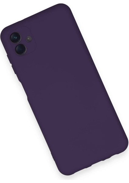 Samsung Galaxy A04 Kılıf Nano Içi Kadife Silikon - Mor modelleri