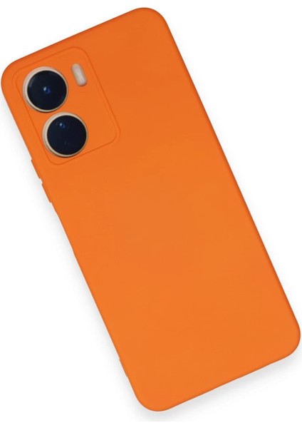 Vivo Y16 Kılıf Nano Içi Kadife Silikon - Turuncu modelleri