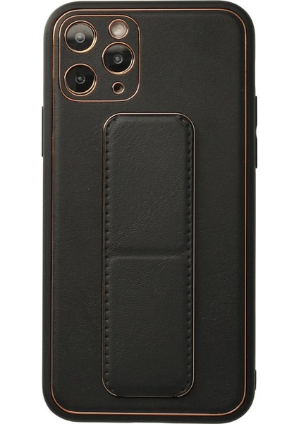 Iphone 11 Pro Kılıf Coco Deri Standlı Kapak - Siyah