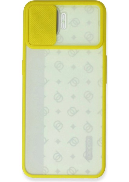 Oppo Reno 4 Lite Kılıf Palm Buzlu Kamera Sürgülü Silikon - Sarı fiyatları