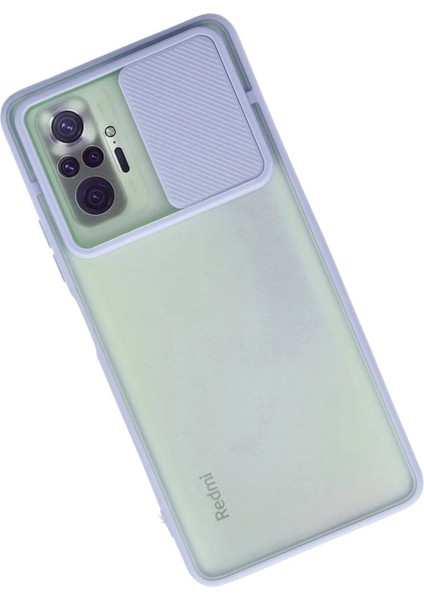 Xiaomi Redmi Note 10 Pro Kılıf Palm Buzlu Kamera Sürgülü Silikon - Lila fiyatları