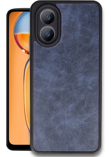 Oppo A38 Kılıf Aras Deri Kapak - Lacivert