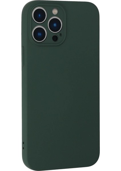 Iphone 13 Pro Kılıf Nano Içi Kadife Silikon - Koyu Yeşil modelleri