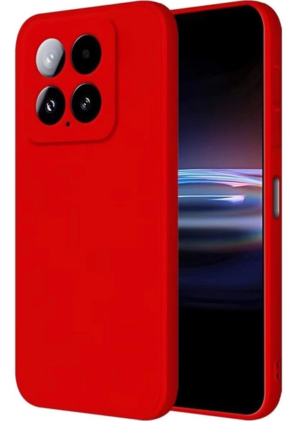 Xiaomi Mi 14T Pro Kılıf Nano Içi Kadife Silikon - Kırmızı