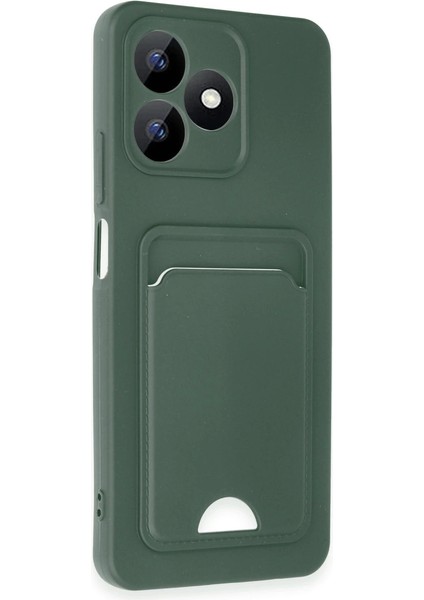 Realme Note 50 4g Kılıf Kelvin Kartvizitli Silikon - Koyu Yeşil fiyatları