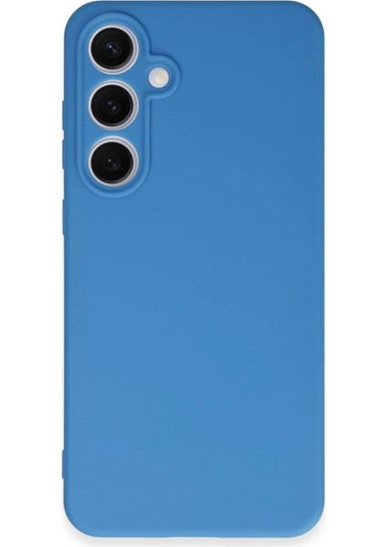 Samsung Galaxy S24 Fe Kılıf Nano Içi Kadife Silikon - Mavi modelleri
