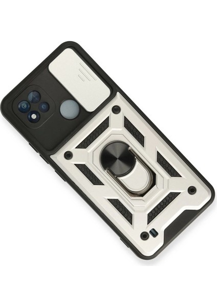 Realme C11 2021 Kılıf Pars Lens Yüzüklü Silikon - Gümüş fiyatları