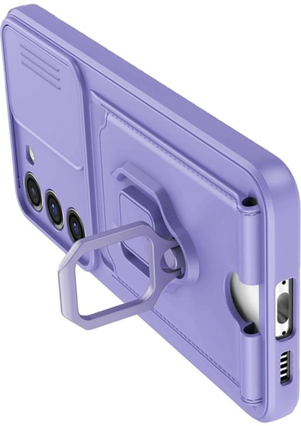 Samsung Galaxy S25 Plus Kılıf Zuma Kartvizitli Yüzüklü Silikon - Lacivert fiyatları