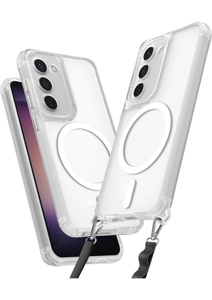 Samsung Galaxy S23 Plus Kılıf Enka Magsafe Silikon Kılıf - Şeffaf